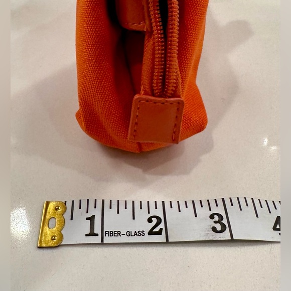 Ettinger for ANA - Orange Canvas/Leather Cosmetic/Travel Bag & Hideaway Tote EUC - Picture 11 of 16